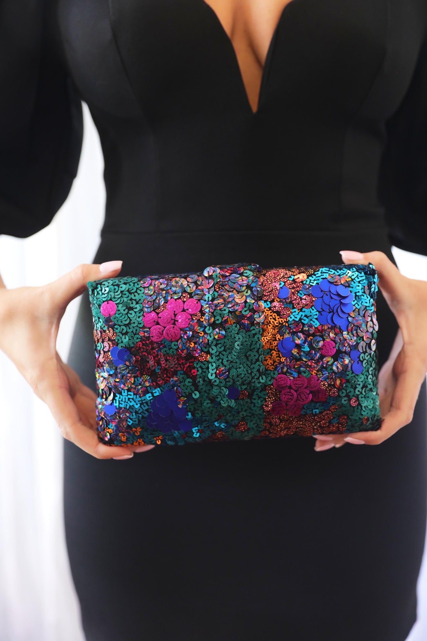 Cobalt & Amber Clutch