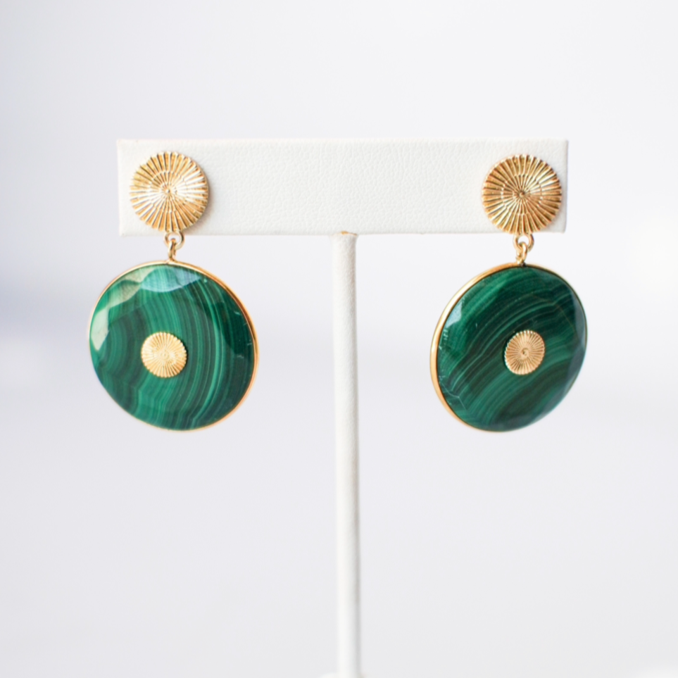 Liberty Malachite Earrings - Maris DeHart