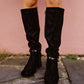 Midnight Elegance Suede Boots