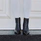 Noir Leather Booties