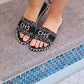 CHS Beaded Sandal in Black