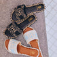 CHS Beaded Sandal in Black