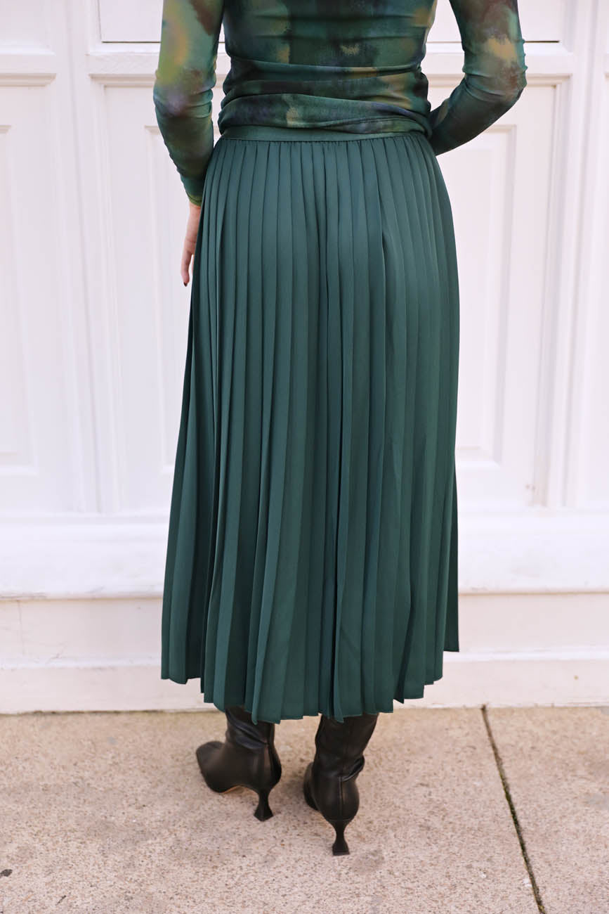 Spruce Pleated Skirt